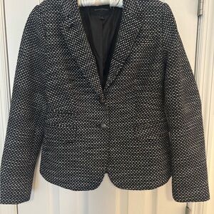 Banana Republic Black and White Textured Blazer